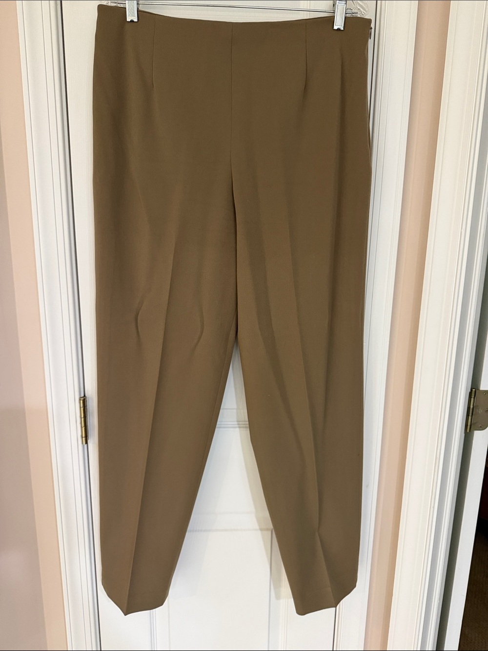 Talbots Women's Straight-Leg Dress Trousers in Brown, Size 16